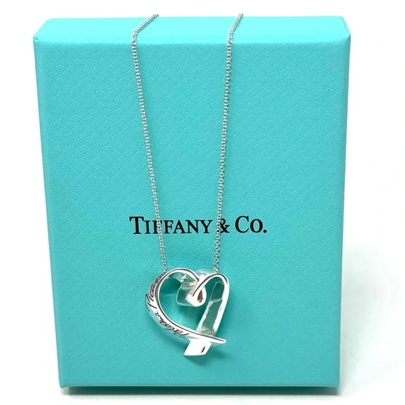 Authentic Tiffany &CO. Paloma Picasso Enamel Red Loving Heart Necklace. - Picture 8 of 16